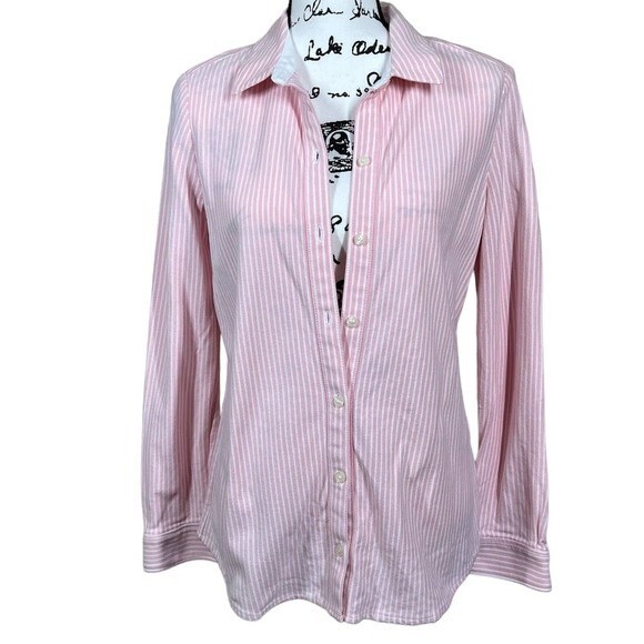 Charter Club pink top women Pink Fresh Twist Button Up Shirt size S preppy work - Picture 1 of 16